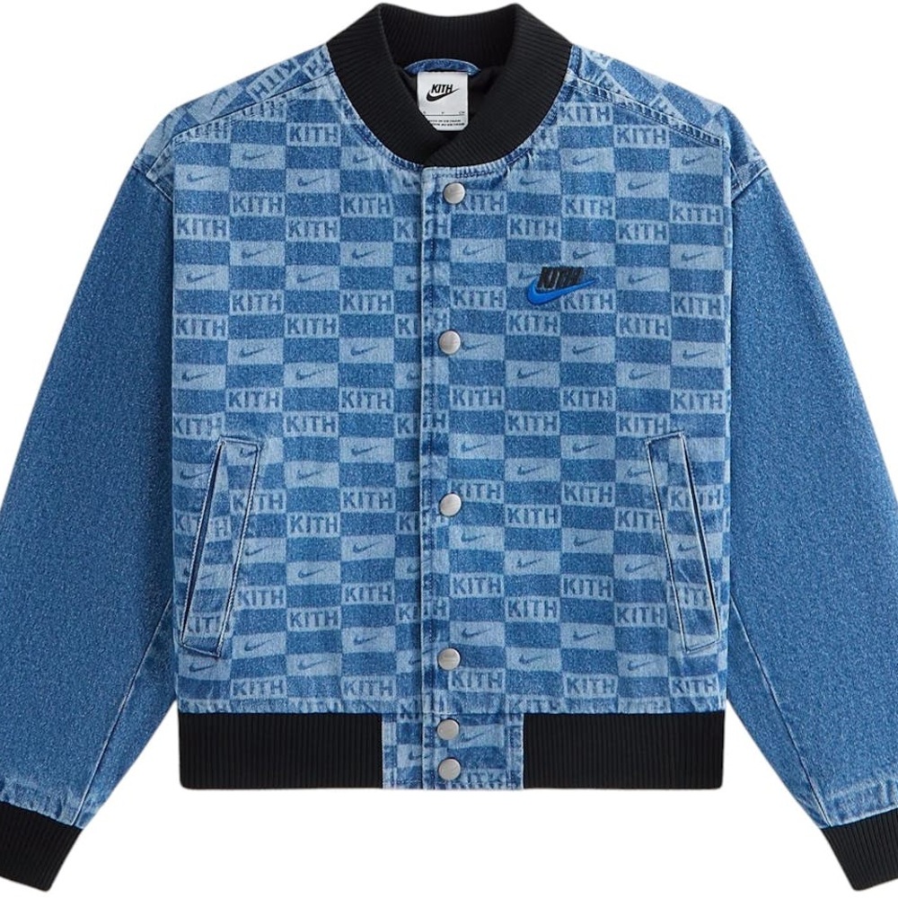 Kith Nike Kids Denim Varsity Jacket